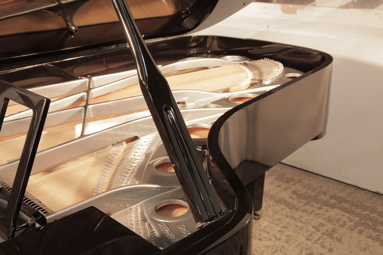 Feurich model 218 piano lid stay with indented half prop to allow lid to open at differing heights