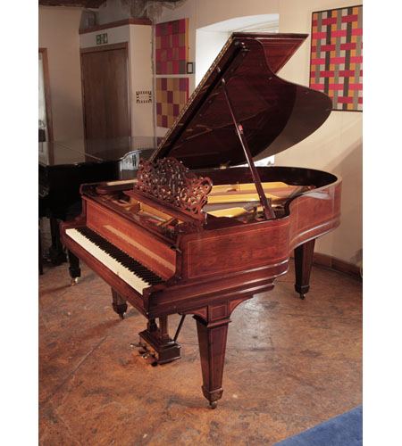 Reconditioned,  1904, Steinway Model A grand piano for sale with a rosewood case with satinwood stringing accents.  